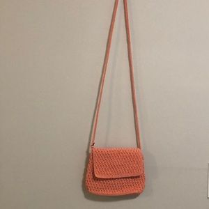 Liz Claiborne Crossbody bag Knitted Crochet Orange